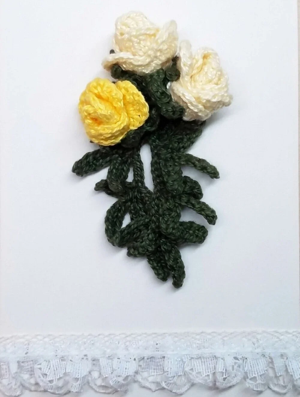 Hand Crafted crochet brooch